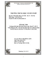 Sử dụng kiến thức liên môn để dạy môn  đại số 7, tiết 31 mặt phẳng tọa độ