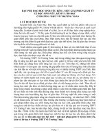 DẠY PHỤ ĐẠO HỌC SINH YẾU KÉM  MỘT GIẢI PHÁP GIẢM TỶ LỆ HỌC SINH YẾU, KÉM VÀ BỎ HỌC Ở TRƯỜNG THPT VÕ TRƯỜNG TOẢN