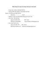 hồ sơ dự thi dạy học tích hợp liên môn bài sự chuyển thể của các chất