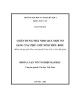 Chân dung nhà nho qua một số sán tác phú chữ nôm tiêu biểu (khảo sát qua phú nôm của nguyễn công trứ và cao bà quát)