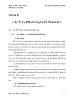 Lý thuyết máy dùng trong phân loại các sản  phẩm dạng rời