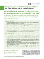 Làm rõ về tăng trưởng xanh đầu tư vào vận tải đường thủy nội địa và ven biển ở việt nam