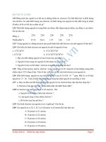 Trắc nghiệm có đáp án chương bảng tuần hoàn