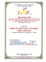 hồ sơ dự thi dạy học theo chủ đề tích hợp liên môn chủ đề một số thể loại văn học thơ truyện