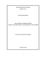 Hoàn thiện chế định kết hôn trong Luật hôn nhân và gia đình Việt Nam năm 2000