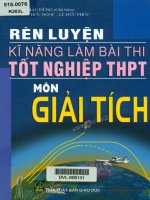 Rèn luyện kĩ năng làm bài thi tốt nghiệp trung học phổ thông môn giải tích