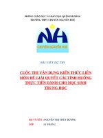 vận dụng kiến thức liên môn giải quyết  tình huống thực tiễn rác  nguyên nhân gây ô nhiễm môi trường ở khuôn viên trường, lớp học