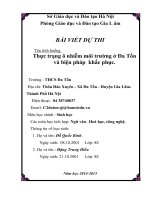 Thực trạng ô nhiễm môi trường ở đa tốn và biện pháp khắc phục