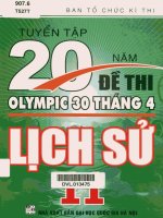 Tuyển tập 20 năm đề thi Olympic 30 tháng 4 Lịch sử 11