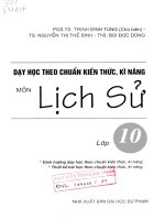 Dạy học theo chuẩn kiến thức, kĩ năng môn Lịch sử 10