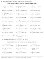 Bài tập tích phân trong đề thi tốt nghiệp   đại học cao đẳng từ 2003 2014  môn toán