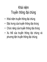Bài giảng Truyền thông đại chúng