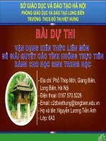 bài dạy tích hợp liên môn giới thiệu về thủ đô hà nội yêu dấu