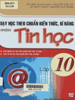 Dạy học theo chuẩn kiến thức, kĩ năng môn Tin học lớp 10