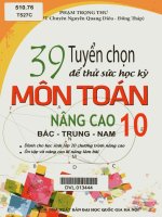 39 tuyển chọn để thử sức học kỳ môn tóan nâng cao 10 bắc trung nam