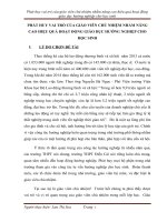 PHÁT HUY VAI TRÒ CỦA GIÁO VIÊN CHỦ NHIỆM NHẰM NÂNG CAO HIỆU QUẢ HOẠT ĐỘNG GIÁO DỤC HƯỚNG NGHIỆP CHO HỌC SINH