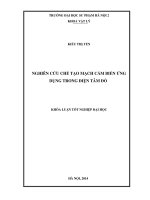 Nghiên cứu chế tạo mạch cảm biến ứng dụng trong điện tâm đồ