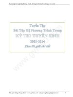 Tổng hợp các bài hệ phương trình trong đề thi tuyển sinh đại học cao đẳng từ 2002 2014  có kèm lời giải chi tiết