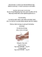 Vận dụng kiến thức liên môn giúp học sinh rửa tay đúng cách để phòng bệnh truyền nhiễm