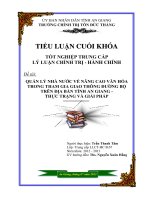 Quản lý nhà nước về nâng cao văn hóa trong tham gia giao thông đường bộ trên địa bàn tỉnh An Giang - Thực trạng và giải pháp