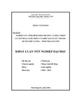 Nghiên cứu tình hình sinh trưởng và phát triển của Bưởi da xanh chiết và ghép tại xã Tức Tranh - huyện Phú Lương tỉnh Thái Nguyên