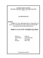 Nghiên cứu đặc điểm hình thái và sinh thái các loài cây làm phẩm mầu thực phẩm tại huyện Phù Yên, huyện Quỳnh Nhai, tỉnh S ơn La