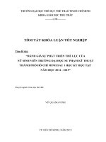 ĐÁNH GIÁ SỰ PHÁT TRIỂN THỂ LỰC CỦA NỮ SINH VIÊN TRƯỜNG ĐẠI HỌC SƯ PHẠM KỸ THUẬT THÀNH PHỐ HỒ CHÍ MINH SAU 1 HỌC KỲ HỌC TẬP NĂM HỌC 2014 - 2015