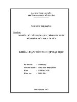 Nghiên cứu xây dựng quy trình sản xuất sản phẩm mứt nhuyễn dứa