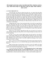 SÁNG KIẾN KINH NGHIỆM  TÍCH HỢP GIÁO DỤC BẢO VỆ MÔI TRƯỜNG TRONG GIẢNG DẠY MÔN HÓA HỌC Ở TRƯỜNG TRUNG HỌC PHỔ THÔNG DẦU GIÂY