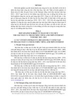 SÁNG KIẾN KINH NGHIỆM  MỘT SỐ KINH NGHIỆM VỀ THAM MƯU TỔ CHỨC THI GIẢI TOÁN VÀ THI OLYMPIC TIẾNG ANH TRÊN INTERNET NĂM HỌC 2012  2013