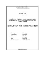 Nghiên cứu và đề xuất giải pháp phát triển mô hình NLKH tại xã Ân Nghĩa, huyện Lạc Sơn, tỉnh Hòa Bình