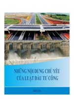 NHỮNG nội DUNG CHỦ yếu của LUẬT đầu tư CÔNG
