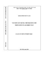 Vấn đề xây dựng chế độ dân chủ nhân dân ở Lào hiện nay [full]