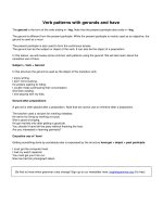 Verb patterns with gerunds and have