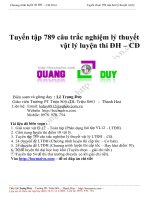 Tuyển tập 789 câu lý thuyết đại học môn vật lý 2014