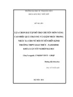 Lựa chọn bài tập bổ trợ chuyên môn nâng cao hiệu quả chạy đà và giậm nhảy trong nhảy xa cho nữ đội tuyển điền kinh trường THPT Giao Thuỷ - Nam Định
