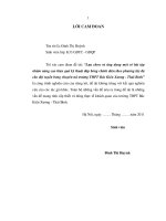 Lựa chọn và ứng dụng một số bài tập nhằm nâng cao hiệu quả kỹ thuật đập bóng chính diện theo phương lấy đà cho đội tuyển bóng chuyền nữ trường THPT Bắc Kiến Xương - Thái Bình