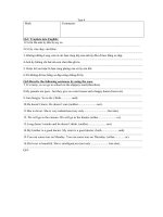 kiểm tra năng lực Tiếng Anh của học sinh lần 4