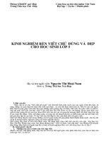 sáng kiến kinh nghiệm rèn viết chữ đúng đẹp cho học sinh tiểu học