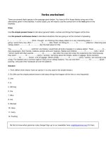 Verbs worksheet english part 1