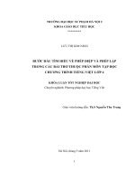 Bước đầu tìm hiểu về phép điệp và phép lặp trong các bài thơ thuộc phân môn tập đọc chương trình tiếng việt lớp 4