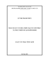 Khai thác di sản văn hóa Triều đại Tây Sơn phục vụ phát triển du lịch Bình Định
