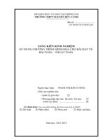 SÁNG KIẾN KINH NGHIỆM  SỬ DỤNG CHƯƠNG TRÌNH MINH HỌA CHO BÀI DẠY VỀ  BÀI TOÁN – THUẬT TOÁN