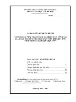 SÁNG KIẾN KINH NGHIỆM  MỘT SỐ GIẢI PHÁP NHẰM NÂNG CAO HIỆU QUẢ CÔNG TÁC GIÁO DỤC ĐẠO ĐỨC CHO HỌC SINH THPT TRÊN ĐỊA BÀN  TỈNH TRONG GIAI ĐOẠN HIỆN NAY