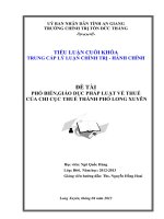 hổ biến, giáo dục pháp luật về thuế của Chi cục Thuế Thành phố Long Xuyên