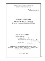 SÁNG KIẾN KINH NGHIỆM   PHƯƠNG PHÁP LUẬN SÁNG TẠO ÁP DỤNG VÀO DẠY VÀ HỌC HOÁ VÔ CƠ