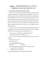 Báo cáo thực tập quy trình giao nhận tại Công ty TNHH dịch vụ giao nhận Phương Nam