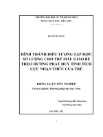 Hình thành biểu tượng tập hợp, số lượng cho trẻ mẫu giáo bé theo hướng phát huy tính tích cực nhận thức của trẻ (KL03778)