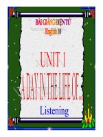 Bài giảng tiếng anh 10 unit 1(listening)