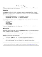 English Verb terminology